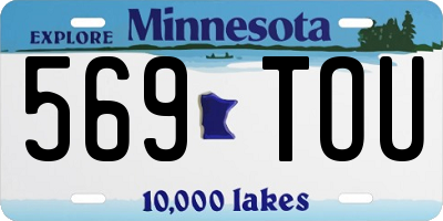 MN license plate 569TOU