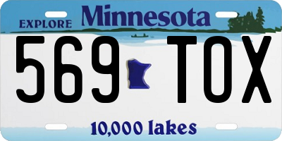MN license plate 569TOX