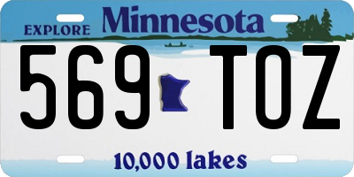 MN license plate 569TOZ