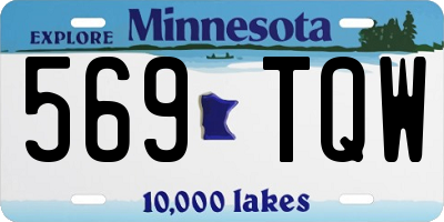 MN license plate 569TQW
