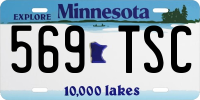 MN license plate 569TSC