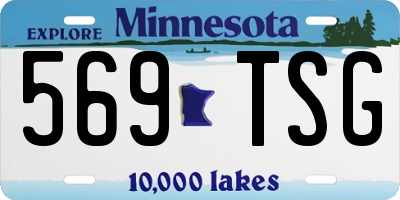 MN license plate 569TSG