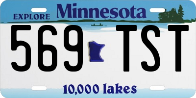 MN license plate 569TST