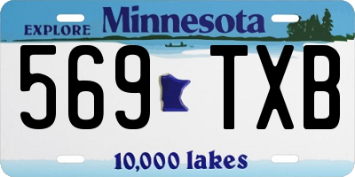 MN license plate 569TXB