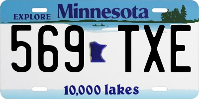MN license plate 569TXE