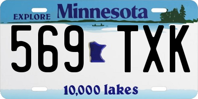 MN license plate 569TXK