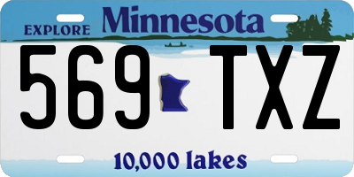 MN license plate 569TXZ