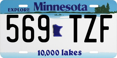 MN license plate 569TZF