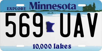 MN license plate 569UAV
