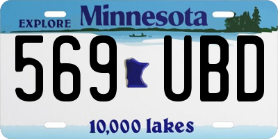 MN license plate 569UBD