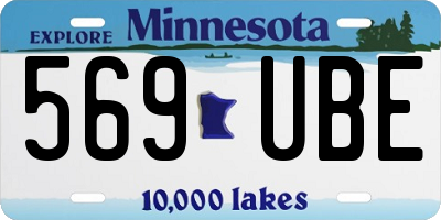 MN license plate 569UBE