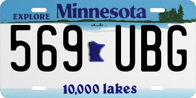 MN license plate 569UBG