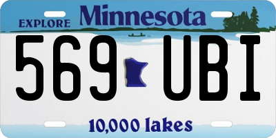 MN license plate 569UBI