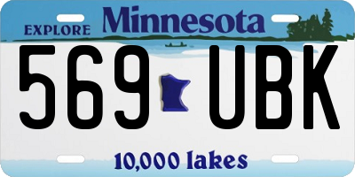 MN license plate 569UBK