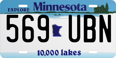 MN license plate 569UBN