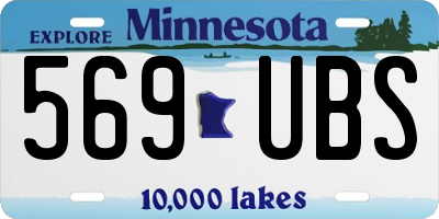 MN license plate 569UBS
