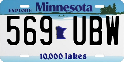 MN license plate 569UBW