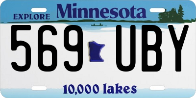 MN license plate 569UBY