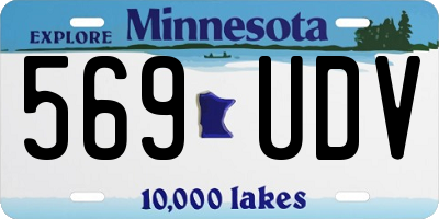 MN license plate 569UDV