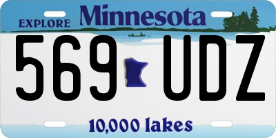 MN license plate 569UDZ