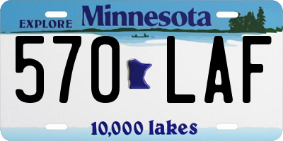 MN license plate 570LAF