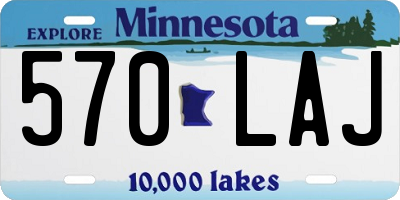 MN license plate 570LAJ