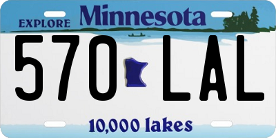 MN license plate 570LAL