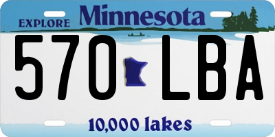 MN license plate 570LBA