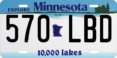 MN license plate 570LBD