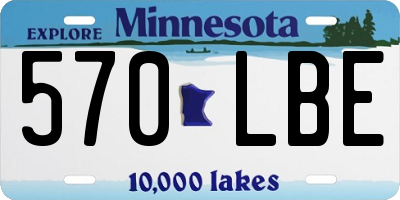 MN license plate 570LBE