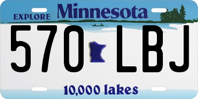 MN license plate 570LBJ