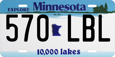 MN license plate 570LBL