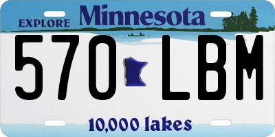 MN license plate 570LBM