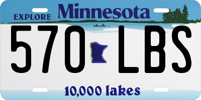 MN license plate 570LBS
