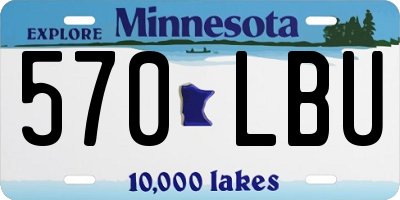 MN license plate 570LBU