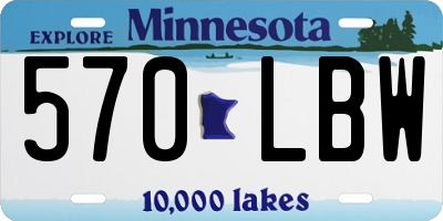 MN license plate 570LBW