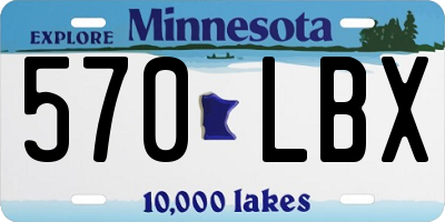 MN license plate 570LBX