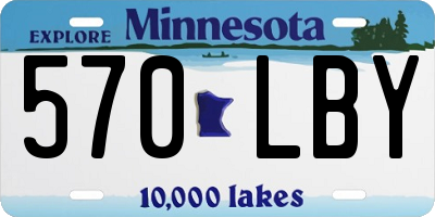MN license plate 570LBY