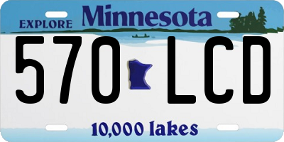 MN license plate 570LCD