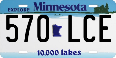MN license plate 570LCE