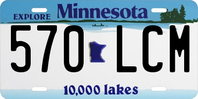 MN license plate 570LCM