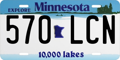 MN license plate 570LCN