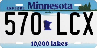 MN license plate 570LCX