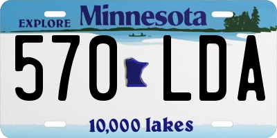 MN license plate 570LDA