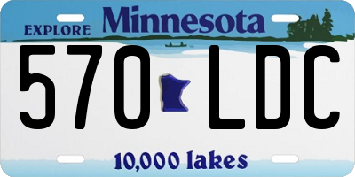 MN license plate 570LDC