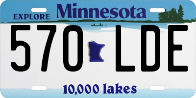 MN license plate 570LDE