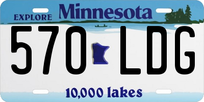 MN license plate 570LDG