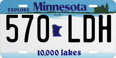 MN license plate 570LDH