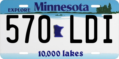 MN license plate 570LDI