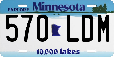 MN license plate 570LDM